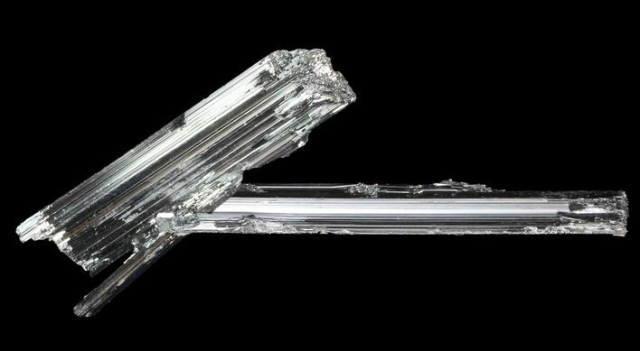Metallic Stibnite Crystal Cluster - China #93678